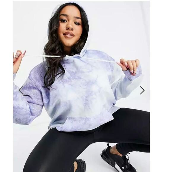 Nike Icon Clash Womens Hoodie Training Hoodie Tie Dye Size Small Gray DQ1140 - Picture 9 of 9